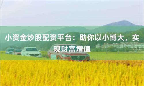 小资金炒股配资平台：助你以小博大，实现财富增值